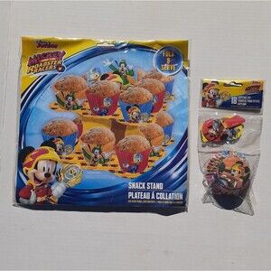 Disney Mickey Mouse & Roadster Racers Snack Stand, Baking Cups, Picks Brand New